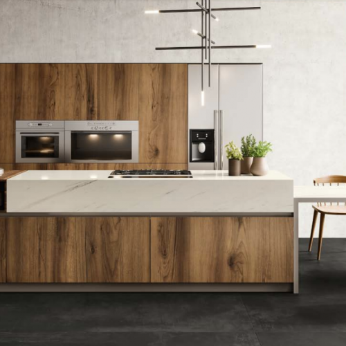 Porcelain Slabs Kitchen - Bianco Dolomite